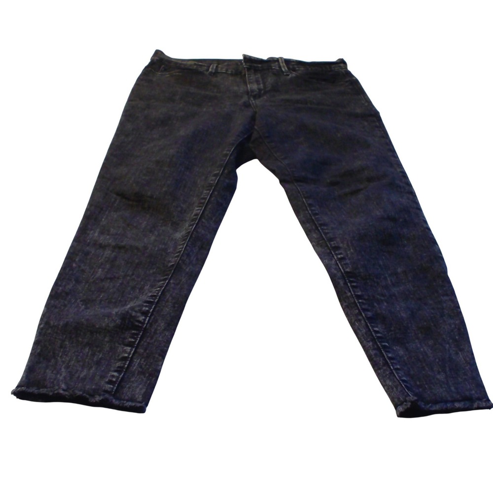 Denizen from Levi's High Rise Jegging Dark Acid Wash‎ Raw  Jeans Size 13-W31